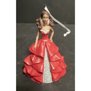 Hallmark Holiday Barbie 2015 Christmas Tree Ornament Red Dress Holiday